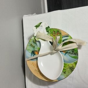 White Ceramic Spoon Rest